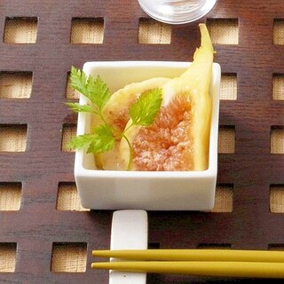 「かき醤油」と「ごまだれ」で♪いちじくのおひたし